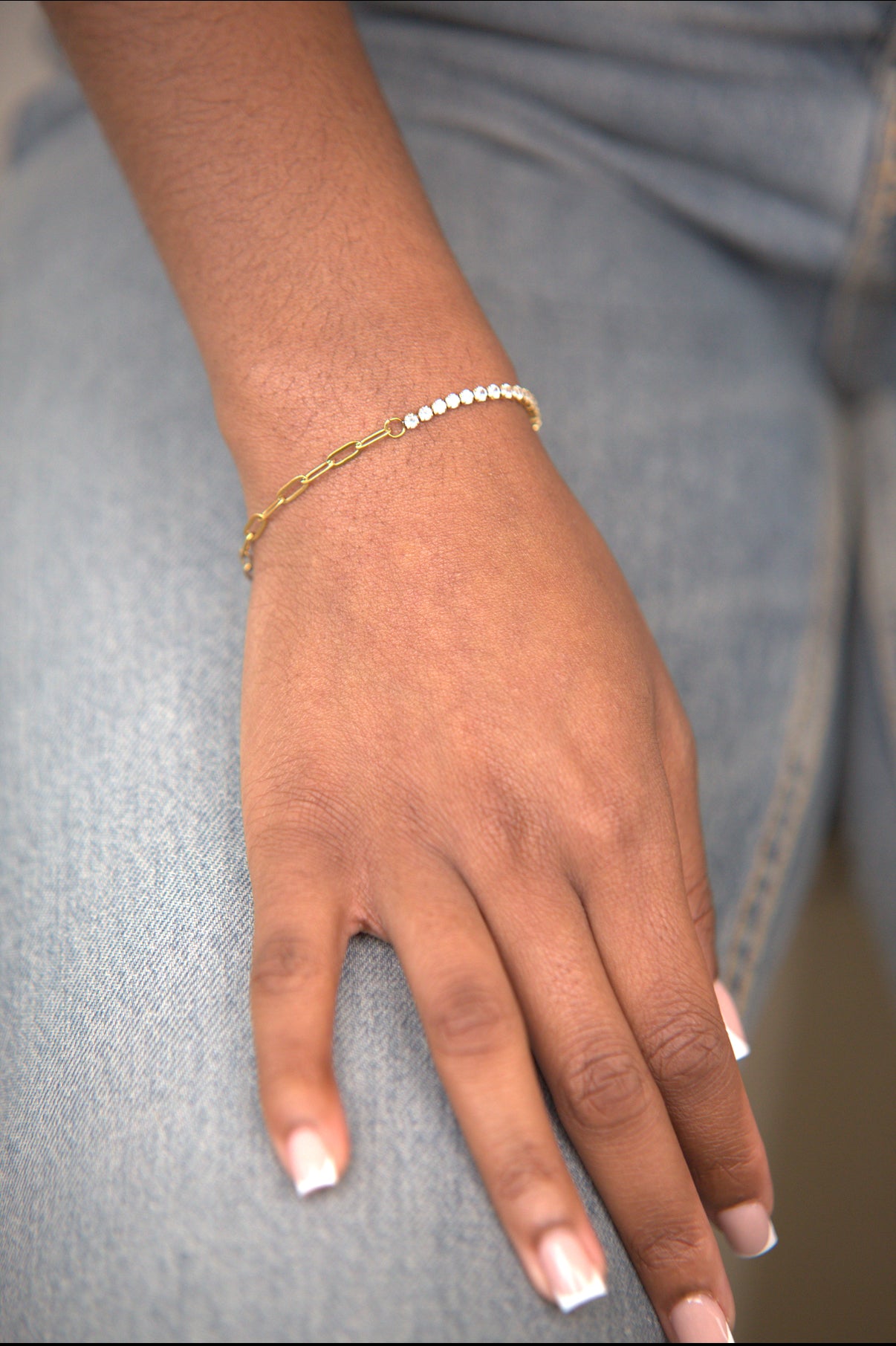 Divina Semi-Circle Zirconia bracelet