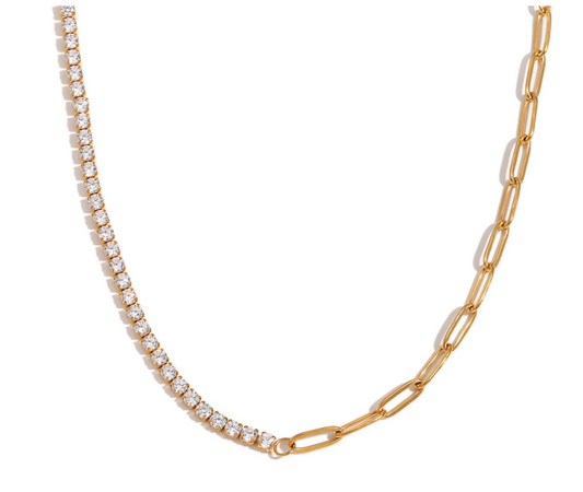 Divina Semi-Circle Zirconia necklace